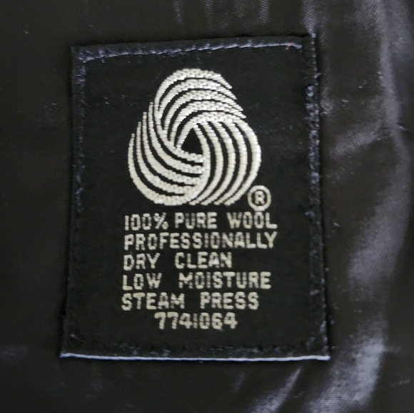 Vintage House of Darby Black Wool 2 Button Sports Coat Jacket Blazer Men Sz 42L - Picture 5 of 6